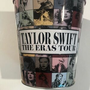 Taylor Swift Multicolor Eras Tour Collage Popcorn Tin